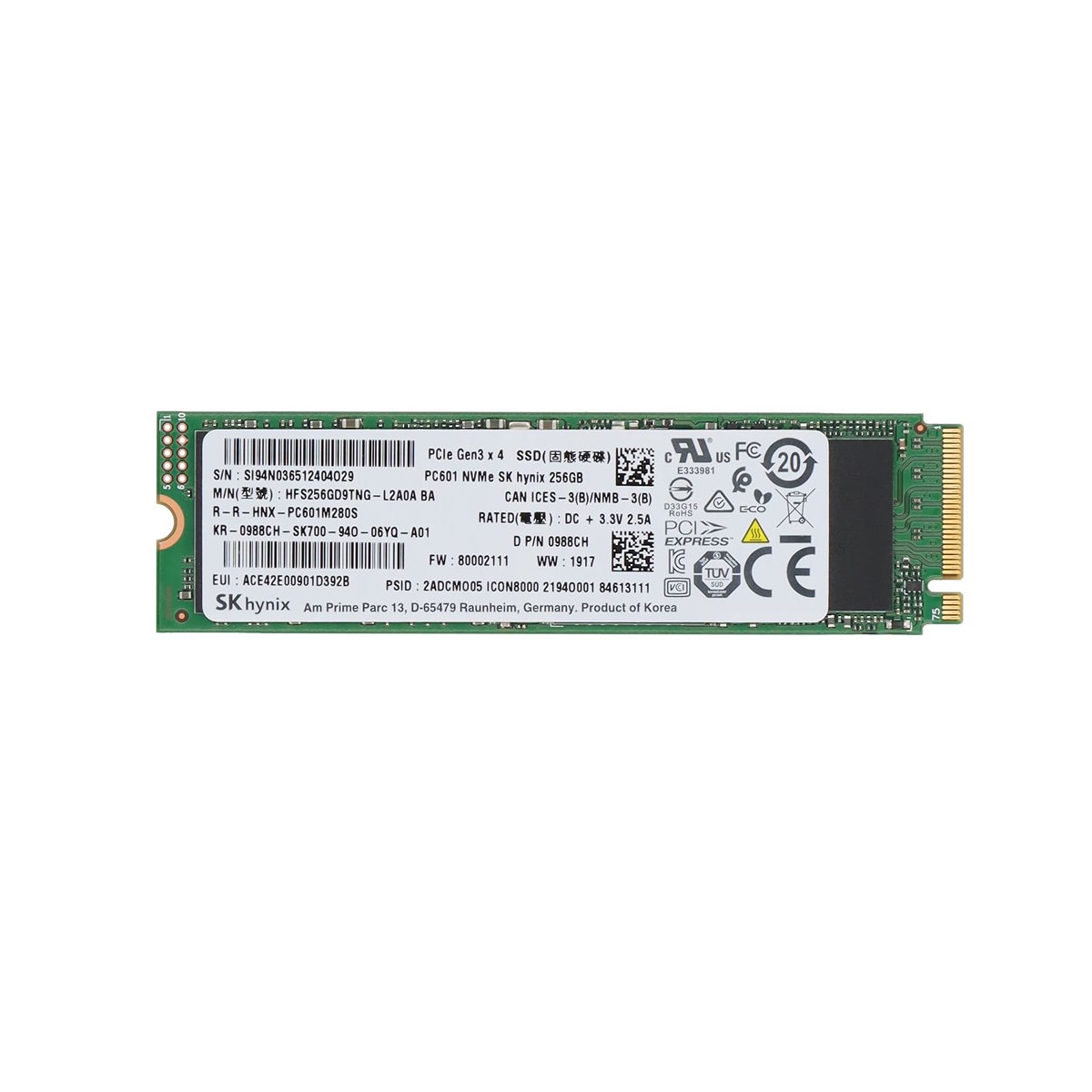 4.0 256GB M.2 NVMe