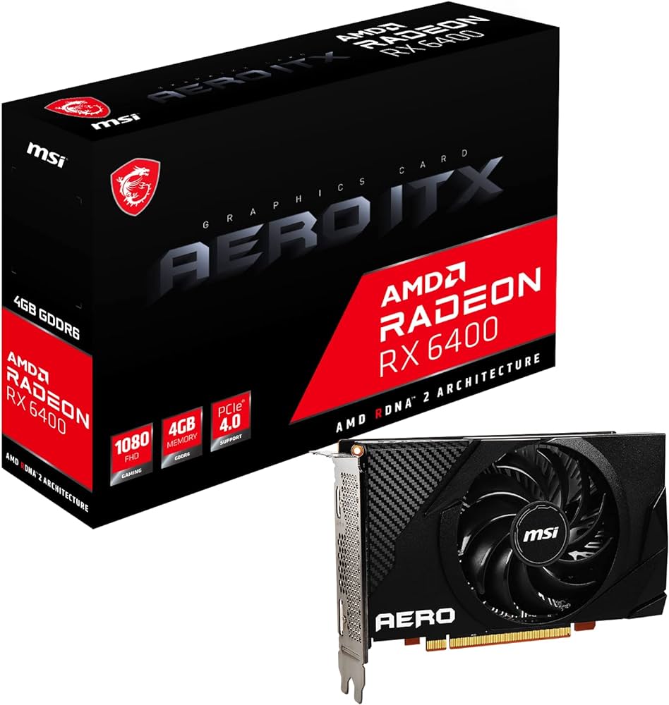 MSI Radeon RX 6400 AERO ITX 4G - Radeon RX 6400 - 4GB GDDR6 - V508-012R
