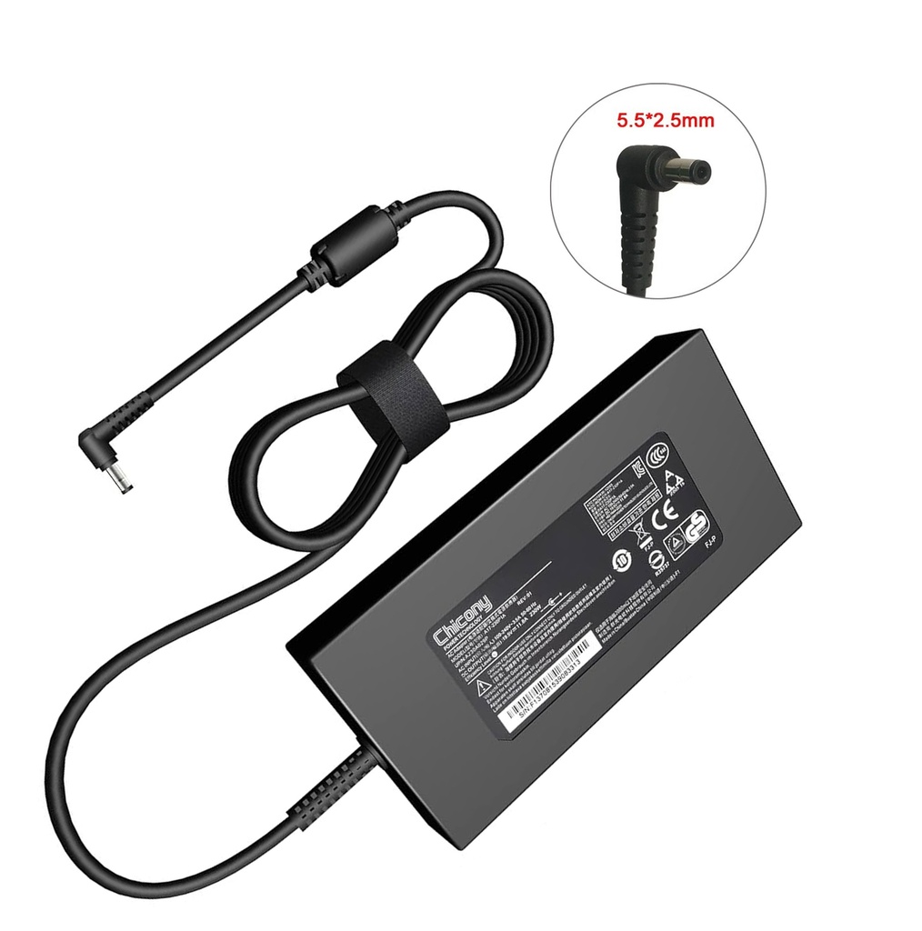 Original Chicony Charger for MSI GS75 A17-230P1A - 230W - 5.5x2.5mm