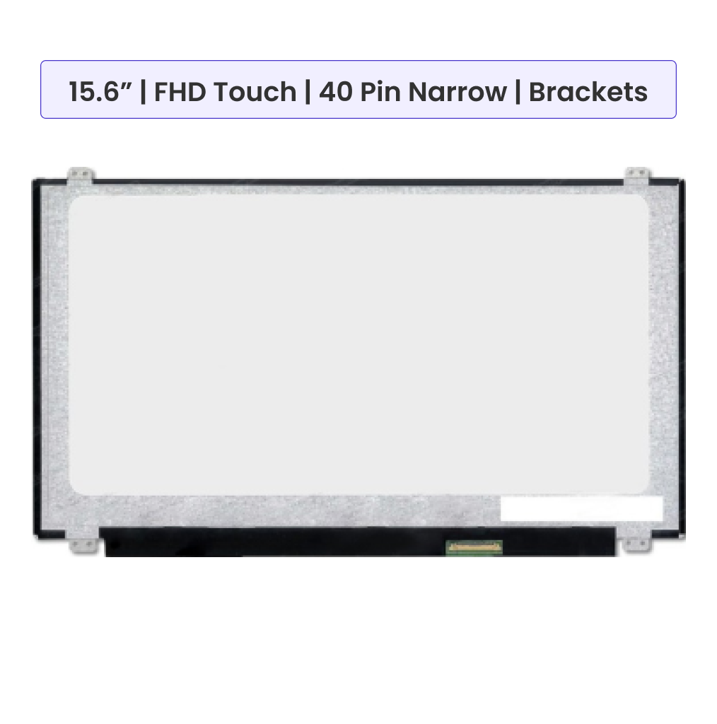 15.6-Inch - FHD (1920x1080) IPS On-Cell Touch - 40 Pin Narrow - Brackets