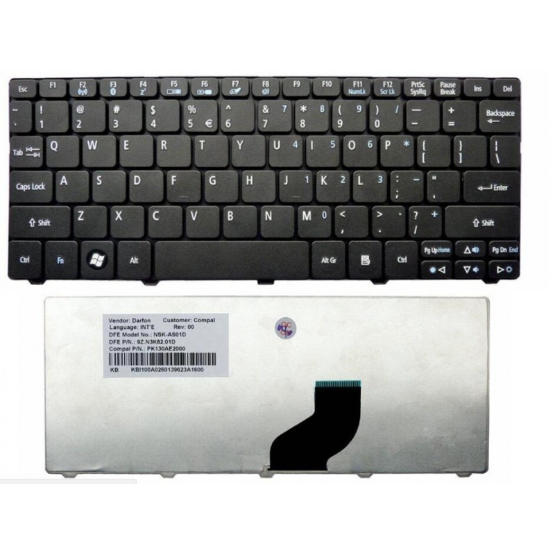 Acer Aspire One 521 - US Layout Keyboard