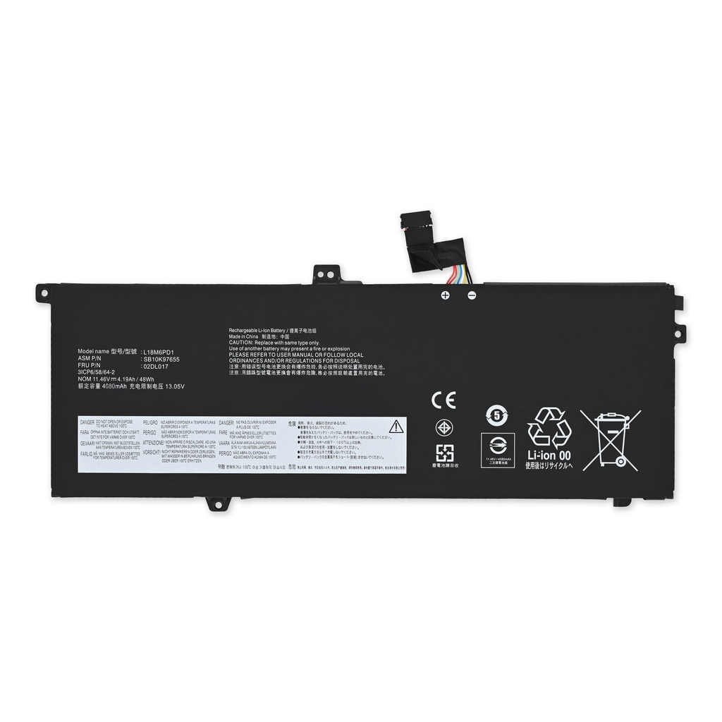 Lenovo ThinkPad X390 Series - L18M6PD1 Battery