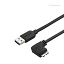 Slim Micro USB 3.0 (5Gbps) Cable - M/M - Right-Angle Micro-USB - 0.5m (20in) - 1-Year Warranty