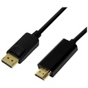 LogiLink DisplayPort 1.2 To HDMI Cable - 2m - CV0127 - 1-Year Warranty